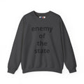 Enemy of the State Crewneck Sweatshirt — Bold Statement Political Tee